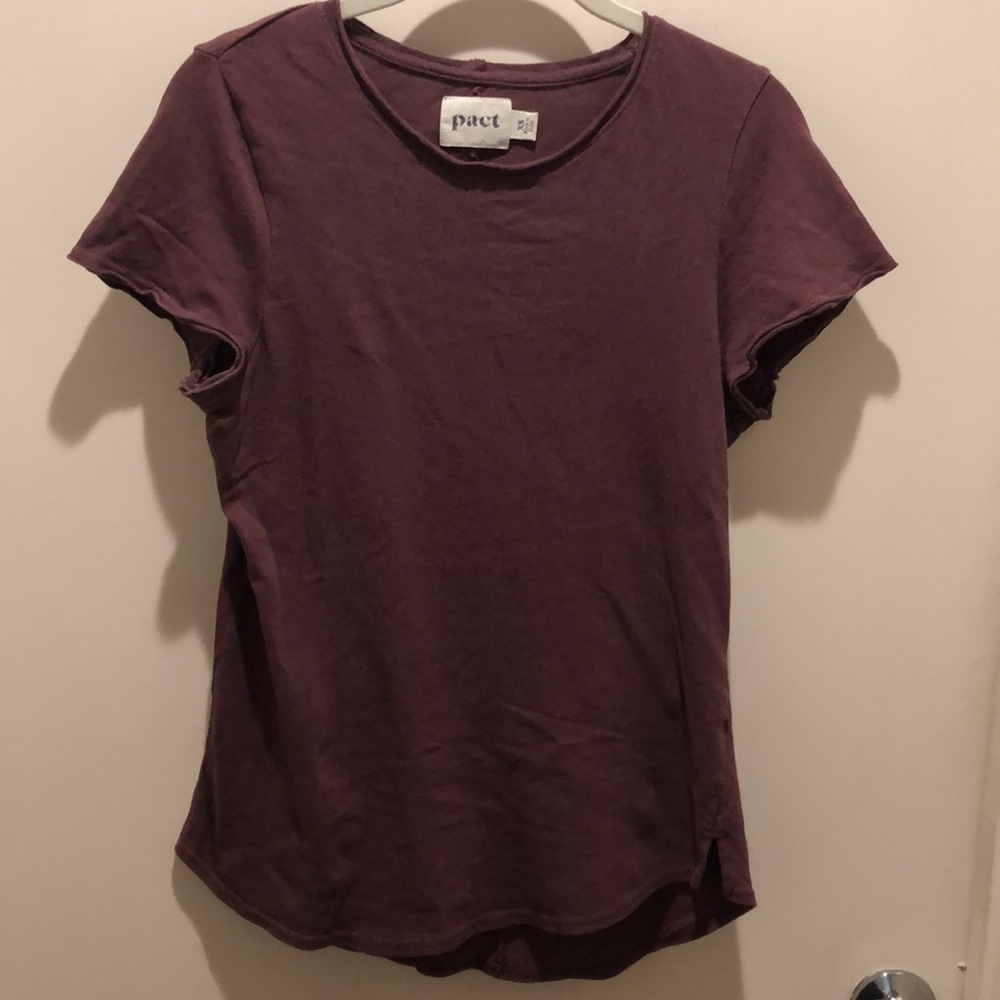 Pact organic raw edged cotton T-shirt